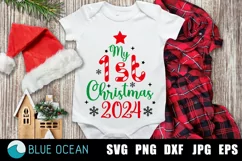 My first Christmas SVG, My 1st Christmas SVG, Baby Christmas Product Image 1