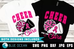 Cheer for the cure SVG, Breast cancer SVG, Cheer Mom SVG Product Image 1