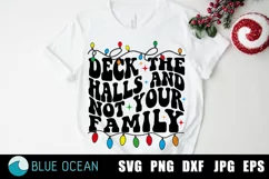 Deck The Halls SVG, Family Christmas SVG, Christmas Lights Product Image 1