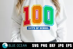 100 days SVG, 100 days of school PNG, Retro 100 days SVG Product Image 1