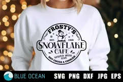 Frosty's Snowflake Cafe SVG, Christmas svg, farmhouse SVG Product Image 1