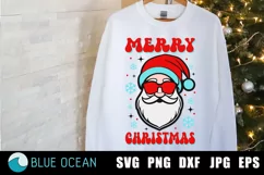 Merry Christmas SVG, Santa SVG, Groovy Christmas SVG Product Image 1