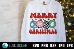 Merry Christmas PNG, Retro Christmas SVG, Christmas SVG Product Image 1