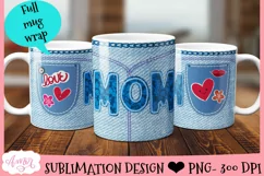 Mom mug wrap PNG| Mother's day sublimation design Product Image 1