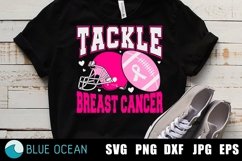 Tackle breast cancer SVG, Breast Cancer Awareness Svg Product Image 1