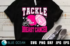 Tackle breast cancer SVG, Breast Cancer Awareness Svg Product Image 1