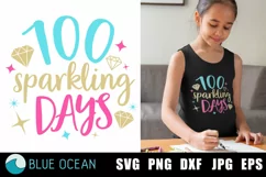 100 sparkling days SVG, 100 days of school SVG Product Image 1