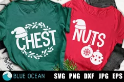 Chest Nuts SVG, Christmas Couple Shirt, Matching shirt Product Image 1