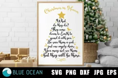 Christmas in heaven SVG, Memorial Christmas SVG Product Image 1