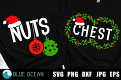 Chest Nuts SVG, Christmas Couple shirts SVG, Funny Chritmas Product Image 1