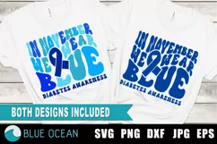 In November we wear blue SVG, Diabetes Awareness SVG Product Image 1