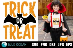 Trick or treat SVG, Kids Halloween SVG, Halloween boy svg Product Image 1