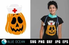 Pumpkin Nurse SVG, Halloween Nurse Shirt, Halloween SVG Product Image 1