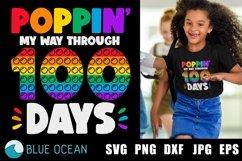 Poppin my way through 100 days of school SVG, Poppin my way Product Image 1