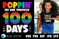 Poppin my way through 100 days of school SVG, Poppin my way Product Image 1