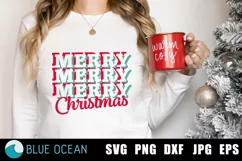 Merry Merry Merry Christmas SVG, Merry Christmas SVG Product Image 1