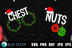 Chest Nuts SVG, Christmas Couple shirts SVG, Chest And Nuts Product Image 1