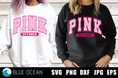 Pink October SVG, In October we wear pink SVG, Breast Cancer Product Image 1