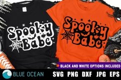 Spooky babe SVG, Retro halloween shirt for woman Product Image 1