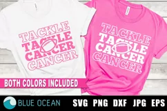 Tackle cancer SVG, Go fight SVG, Cancer awareness, Football Product Image 1