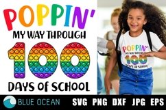 Poppin&#039; my way through 100 days of school SVG Product Image 1