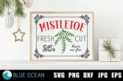 Mistletoe SVG, Christmas SVG, Farmhouse SVG, Mistletoe Product Image 1