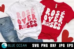 Rosé over roses SVG, Rosé over roses PNG, Galentines Day SVG Product Image 1