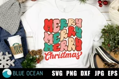 Merry merry merry Christmas SVG, Merry Christmas SVG Product Image 1