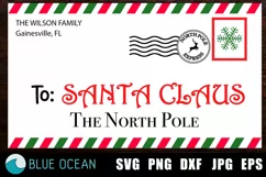 Santa Letter SVG, Santa Mail SVG, Santa Envelope Svg, Christ Product Image 1