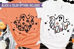 Spooky season SVG, Hippie halloween SVG, Retro halloween SVG Product Image 1