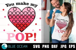 You make my heart pop SVG, Valentine SVG, Kids Valentine Product Image 1