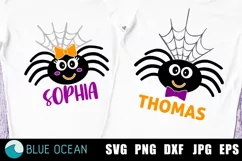 Girl Spider SVG, Boy Spider SVG, Halloween kids SVG, Cute Product Image 1