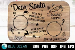 Dear Santa tray svg, Cookies for Santa svg, Santa cookie Product Image 1
