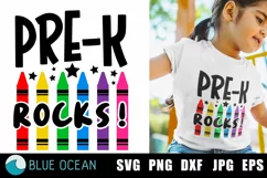 Pre-K rocks SVG, Pre-k SVG, First day of school SVG Product Image 1