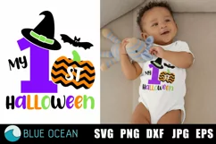 My first halloween SVG, My 1st halloween SVG, Pumpkin SVG Product Image 1