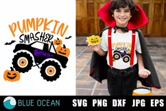 Pumpkin Truck SVG, Pumpkin Smasher SVG, Boy Halloween SVG Product Image 1