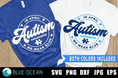 Autism awareness SVG, In April we wear blue SVG, Autism SVG Product Image 1