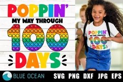 Poppin my way through 100 days SVG. Poppin 100 days SVG Product Image 1