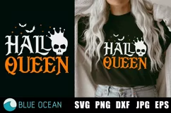 Halloqueen SVG Halloween SVG, Halloween woman shirt Product Image 1