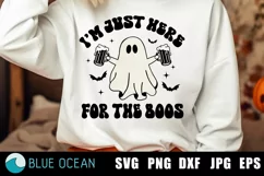 I'm Just Here for the Boos Svg, Funny Halloween Svg Product Image 1