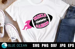 Tackle cancer SVG, Football SVG, Tackle Breast Cancer SVG Product Image 1