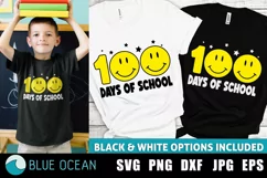 100 days of School SVG, Smiling face, 100 days SVG Product Image 1