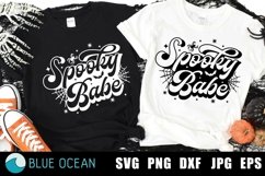 Spooky Babe SVG, Halloween SVG, Funny Shirt Design SVG, Product Image 1