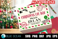 Christmas Eve Box SVG, Christmas Eve Crate SVG, Christmas Product Image 1