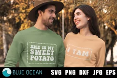 She is My Sweet Potato I Yam SVG, Thanksgiving SVG, Couple Product Image 1