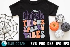 Thick thighs spooky vibes SVG, Baby Halloween SVG, Product Image 1