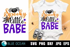 Spooky little babe SVG, Baby halloween SVG, Kids SVG Product Image 1