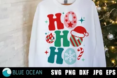 Ho Ho Ho SVG, Christmas Svg, Retro Christmas SVG Product Image 1