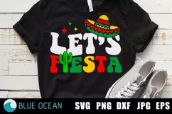 Let's fiesta SVG, Fiesta SVG, Cinco de mayo SVG, Mexican Product Image 1