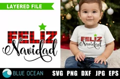 Feliz Navidad Svg, Merry Christmas SVG, Christmas decor SVG Product Image 1
